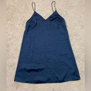 Aritzia Silk Blue Dress